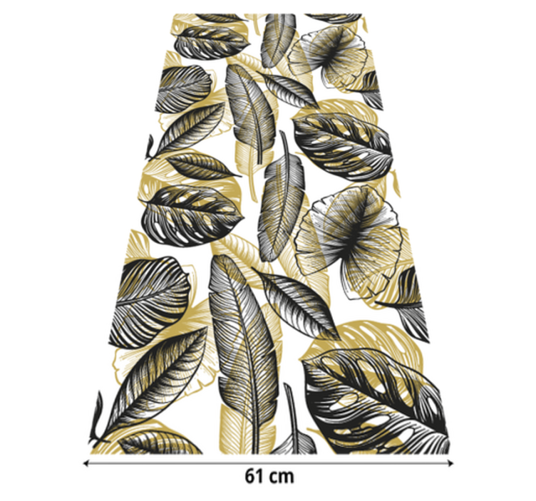 Vinylmatta blommor och växter eleganta tropiska växter - Tenstickers