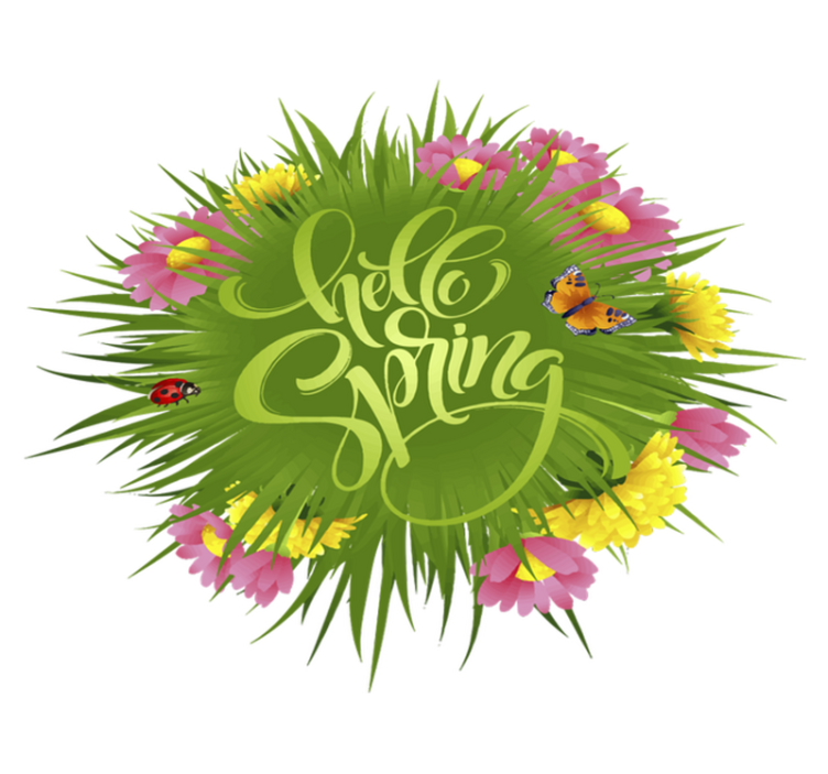 Vårfältsblommor vinylmatta blommor och växter - Tenstickers