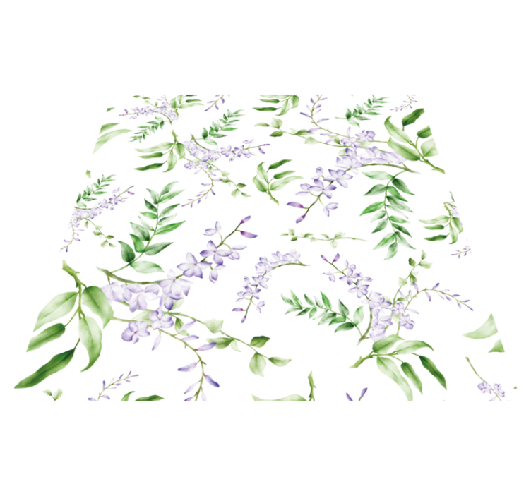 Vinylmatta blommor och växter lavendelmönster - Tenstickers