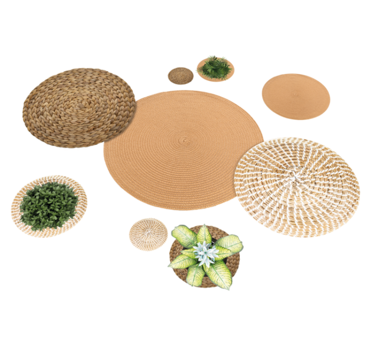 Vinylmatta blommor och växter i trädgården - Tenstickers