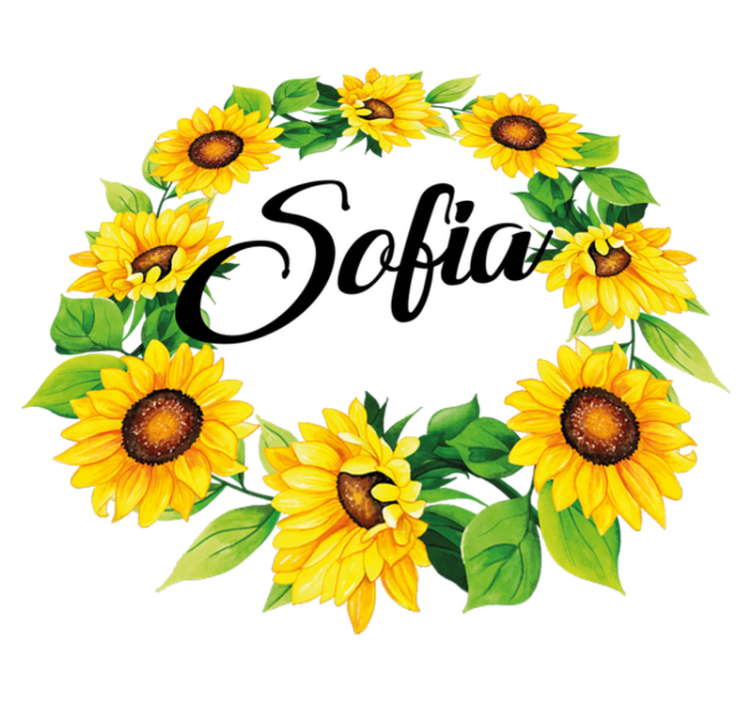 Vinylmatta blommor och växter sommarblomsterkrans - Tenstickers