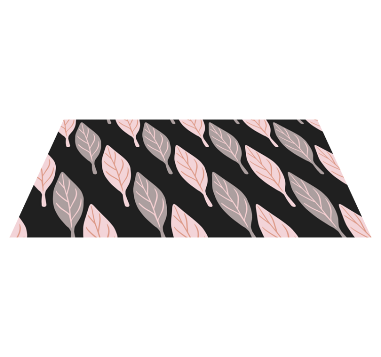 Vinylmatta blommor och växter stiligt lövmönster - Tenstickers