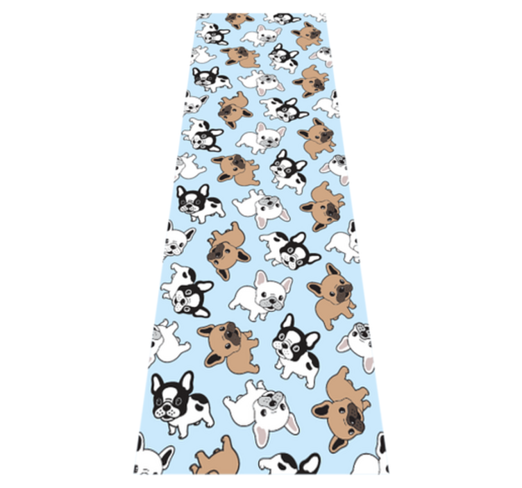 Vinylmatta sovrum fransk bulldogg mönster - Tenstickers