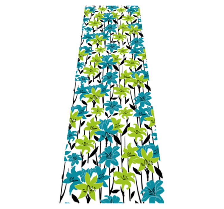 Vinylmatta sovrum blommig schablon design - Tenstickers