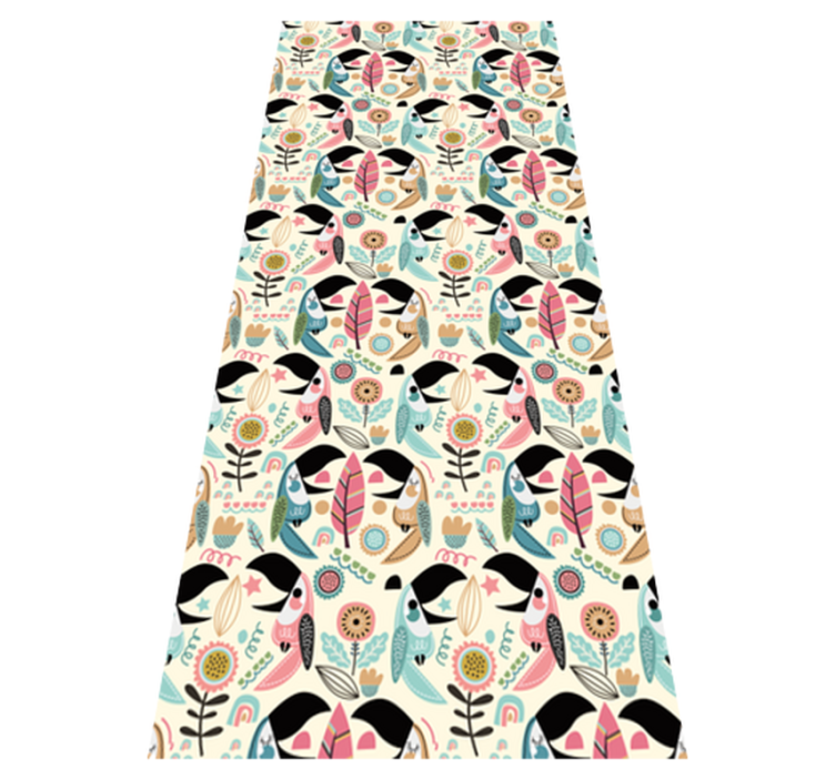 Vinylmatta sovrum blå nordisk pastellblad - Tenstickers