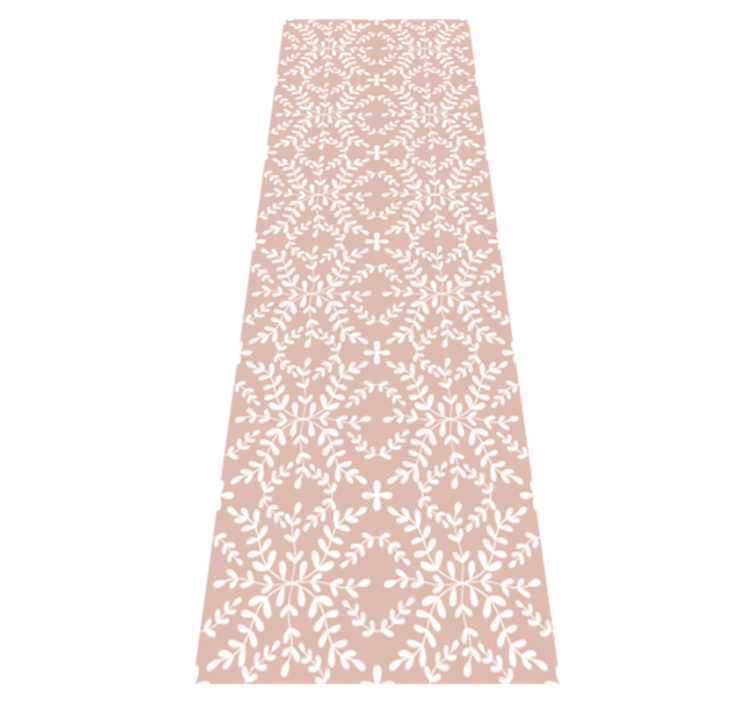 Vinylmatta sovrum med mönster av vintage blad - Tenstickers