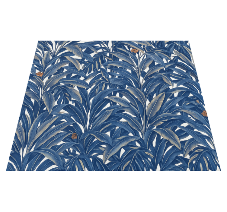 Vinylmatta sovrum lush indigo djungel - Tenstickers