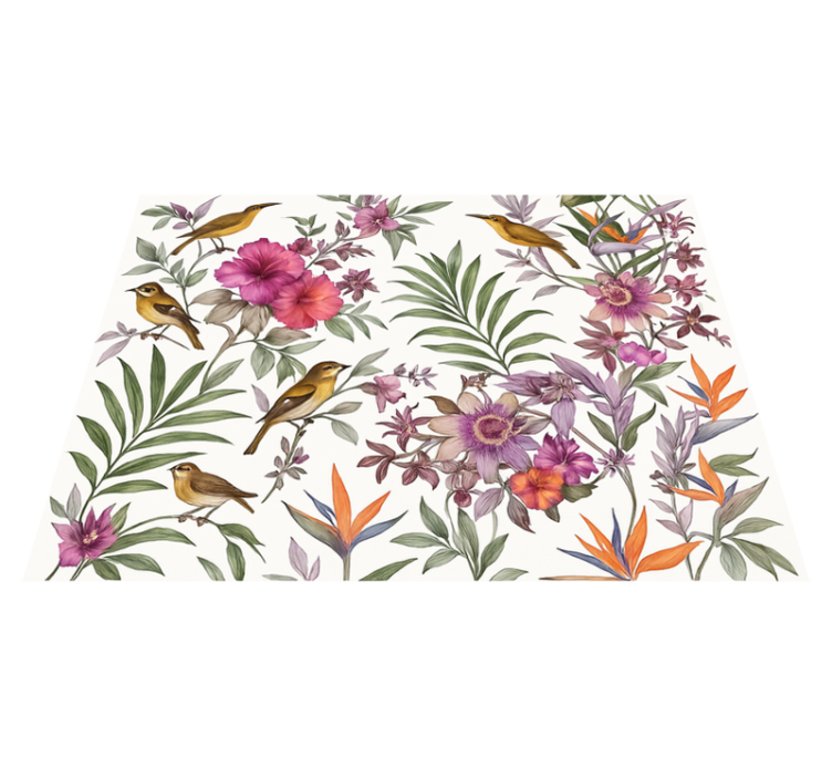 Färggog skog vinylmatta sovrum - Tenstickers