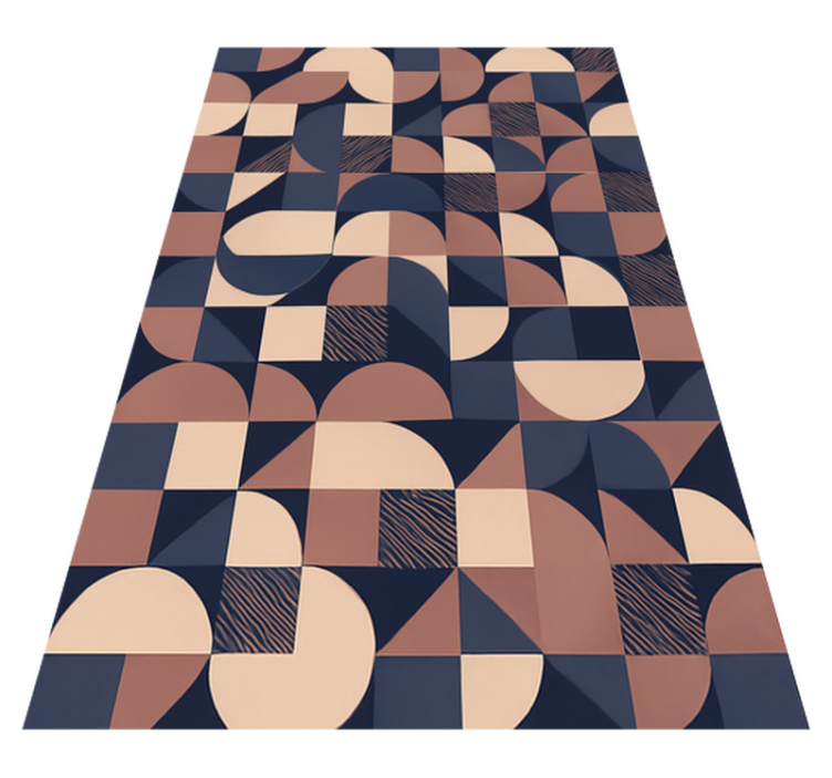 Vinylmatta sovrum abstract lila geometrisk design - Tenstickers