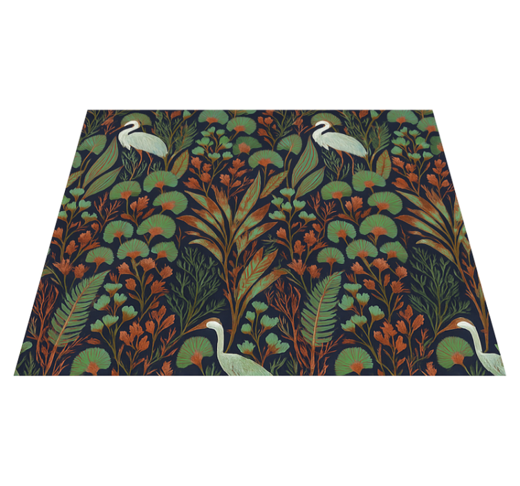 Vinylmatta sovrum exotisk asiatisk natur - Tenstickers