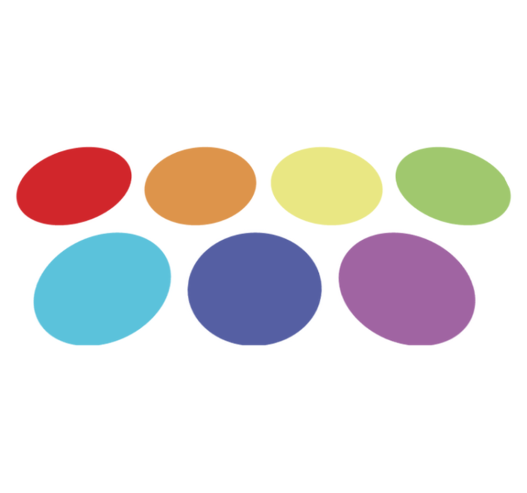 Vinylmatta geometrisk regnbågens stora prickar - Tenstickers