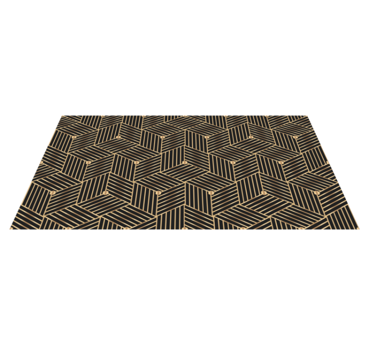 Vinylmatta geometrisk gyllene geometrisk dekormönster - Tenstickers