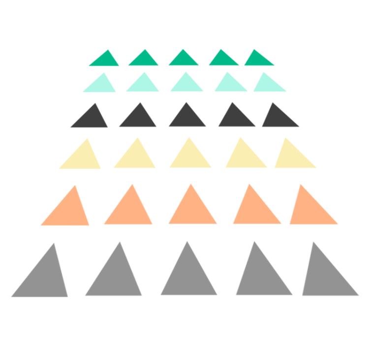 Vinylmatta geometrisk 30 små trianglar för baby - Tenstickers