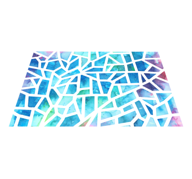 Vinylmatta geometrisk akvarelltriangel glas mosaik - Tenstickers