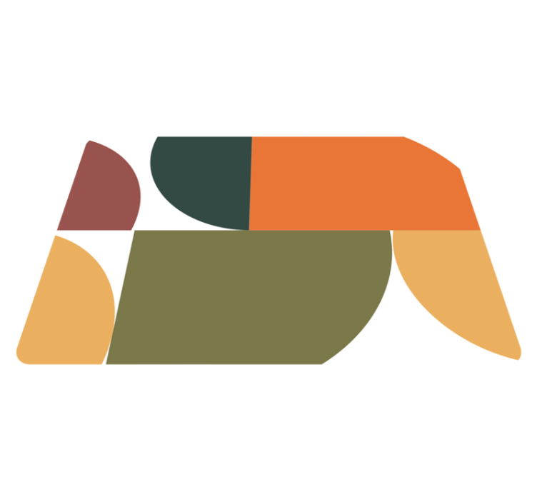 Vinylmatta geometrisk abstrakt konst - Tenstickers