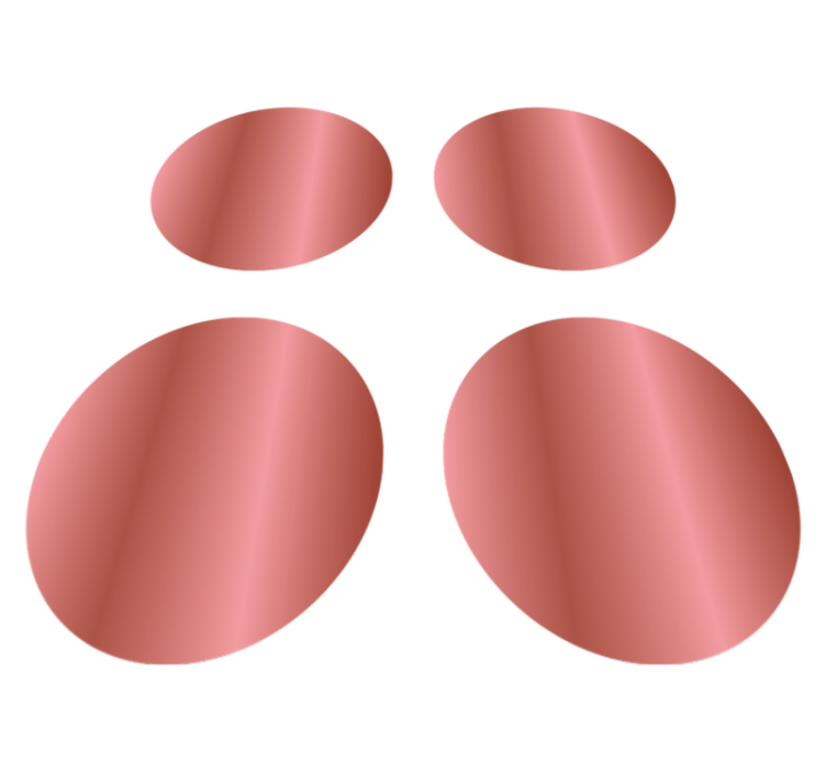 Vinylmatta geometrisk roséguld prickar - Tenstickers