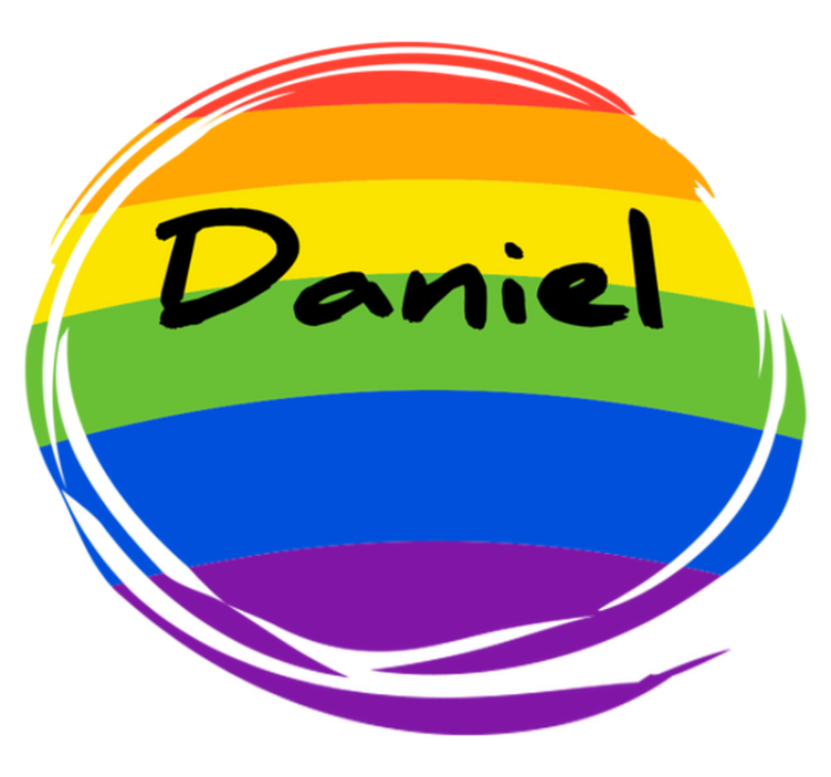 Vinylmatta geometrisk personlig regnbågscirkel - Tenstickers