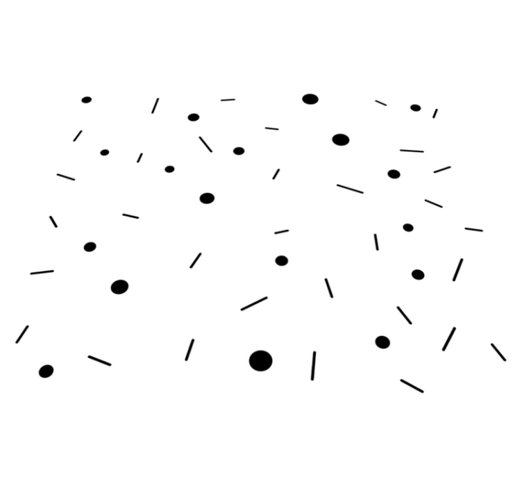 Vinylmatta geometrisk cirkel och linje konfetti - Tenstickers