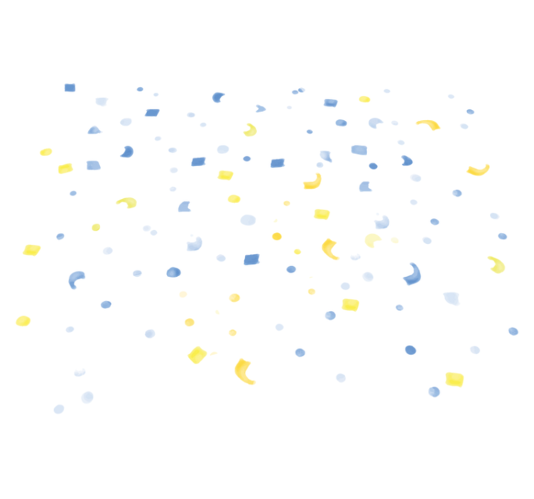 Vinylmatta geometrisk akvarellkonfetti - Tenstickers