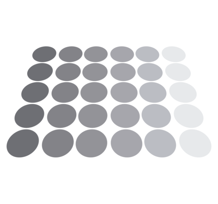 Vinylmatta geometrisk grå cirklar - Tenstickers