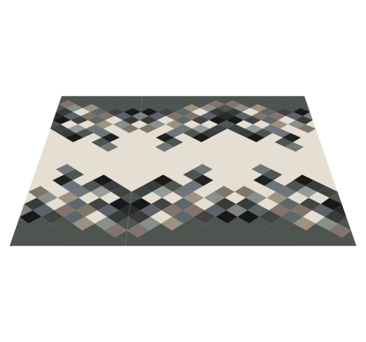 Vinylmatta geometrisk färgnyanser färgblock - Tenstickers