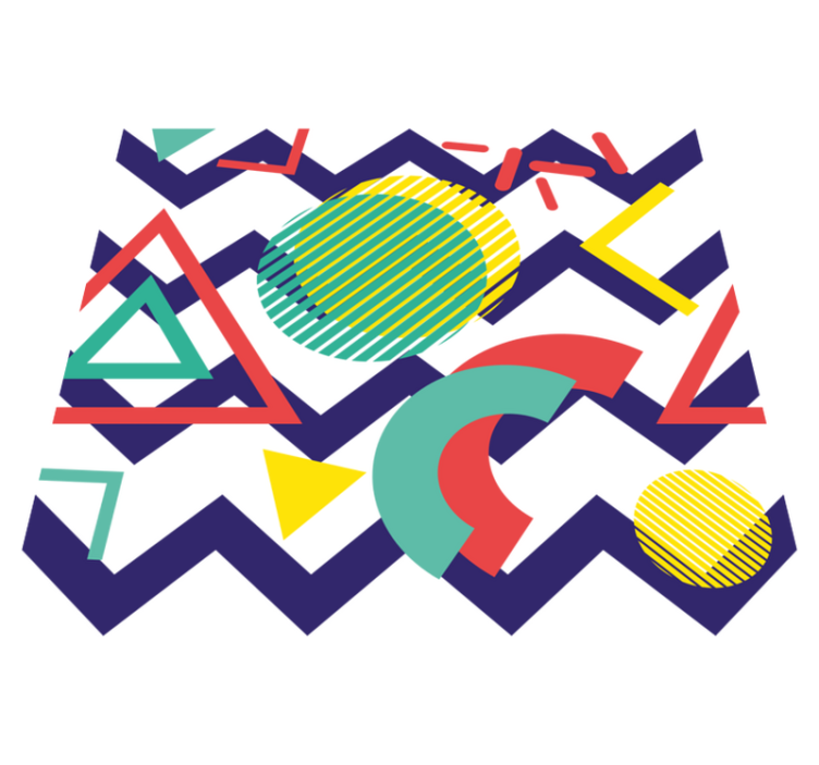 Vinylmatta geometrisk färgglad mönster - Tenstickers