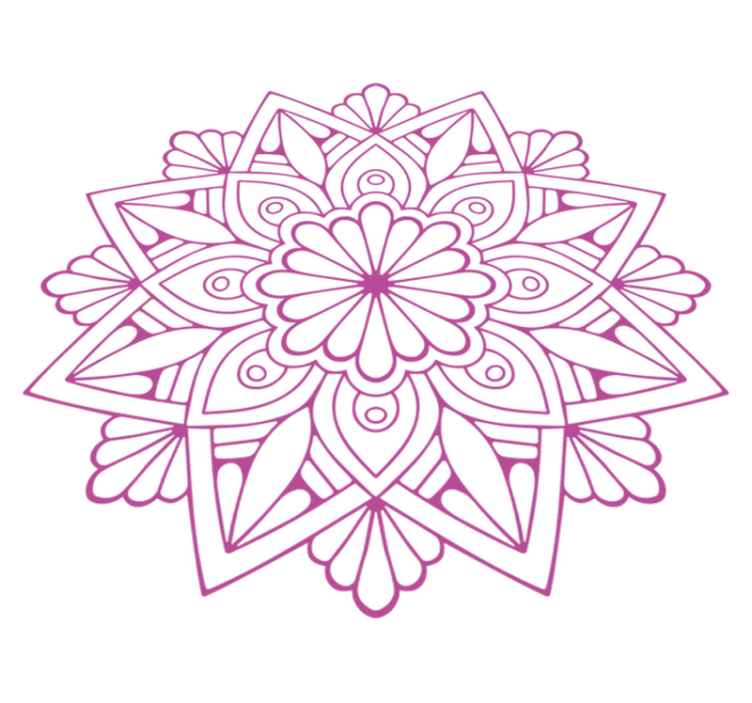 Vinylmatta geometrisk med utsökt botanisk element - Tenstickers