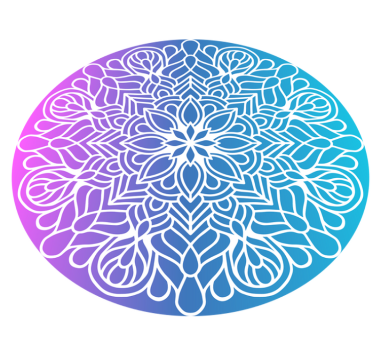 Vinylmatta geometrisk livlig cirkulärt mönster - Tenstickers