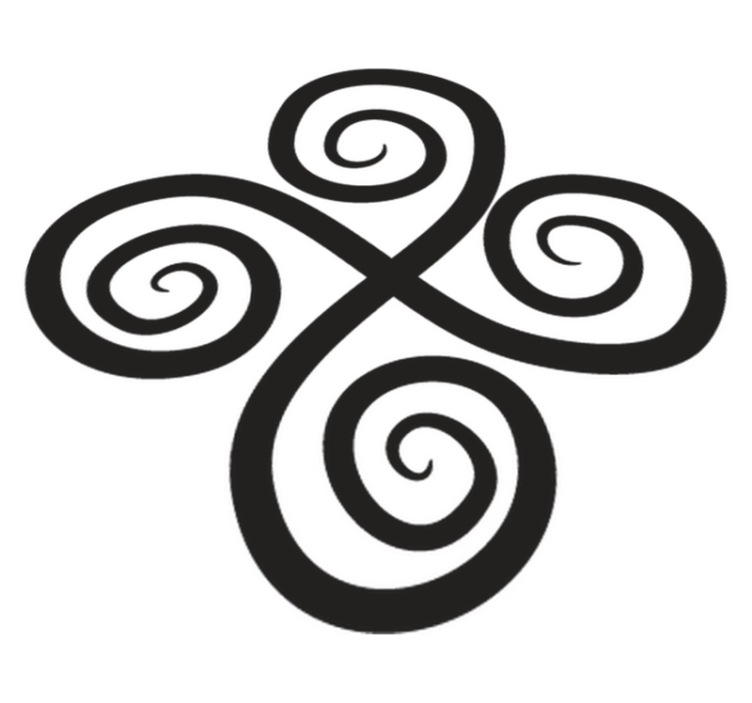 Vinylmatta geometrisk elegant snurr element - Tenstickers