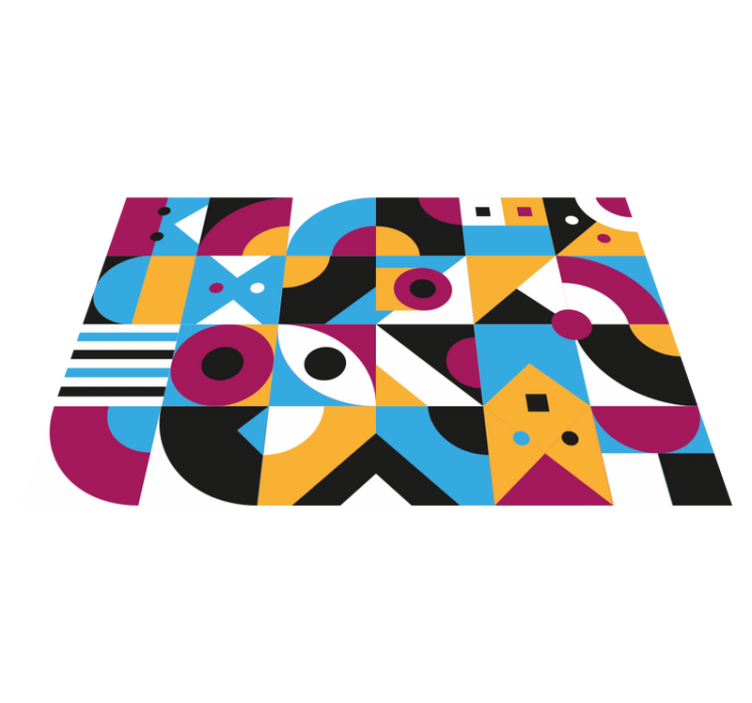 Vinylmatta geometrisk livliga abstrakta element - Tenstickers