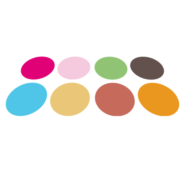 Vinylmatta barn färgglada cirklar klistermärken - Tenstickers