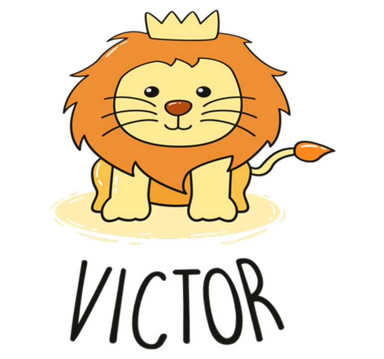 Vinylmatta barn dibujo babylejon - Tenstickers