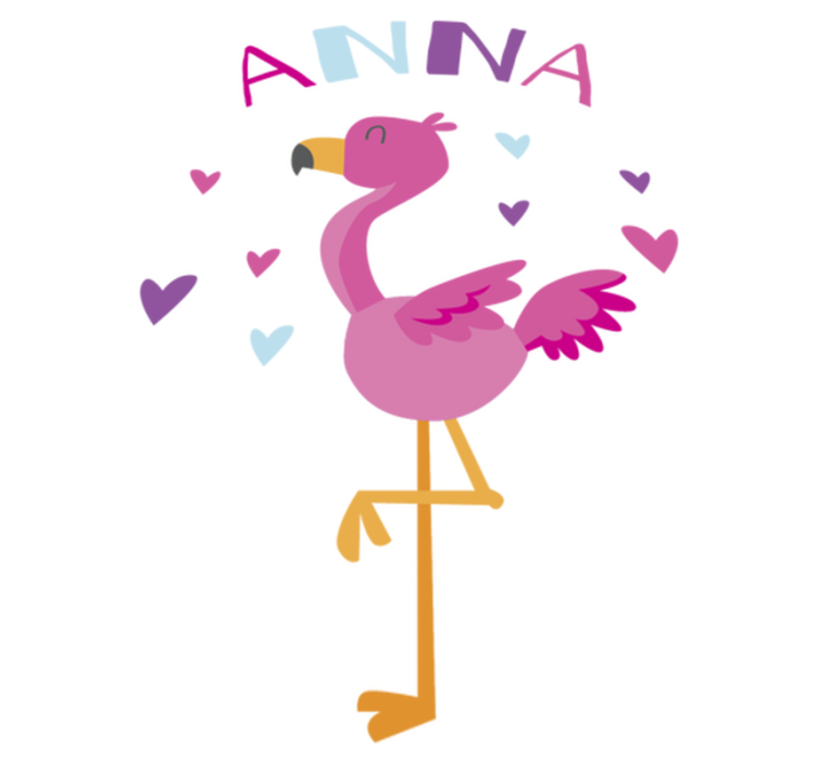 Vinylmatta barn flamenco anpassningsbar - Tenstickers