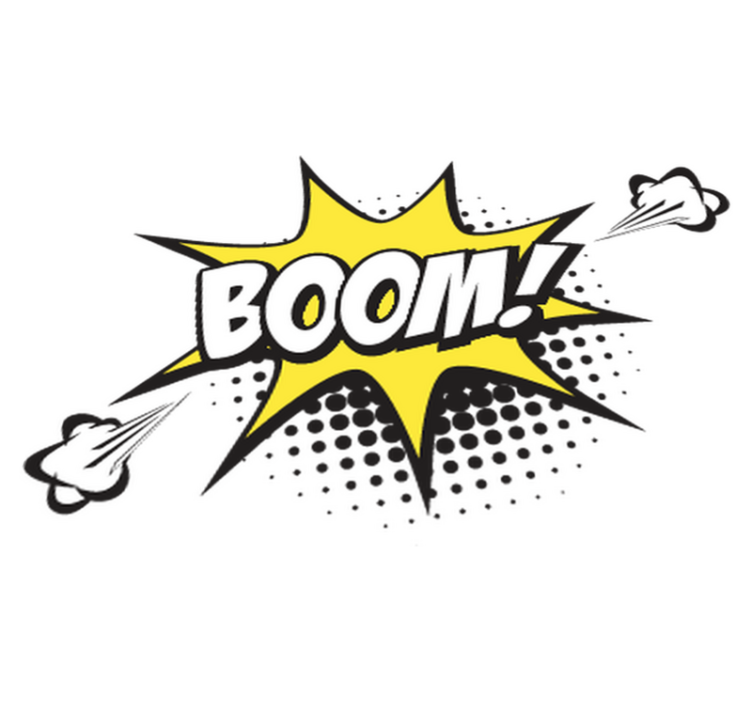 Pop ljudord vinylmatta barn - Tenstickers