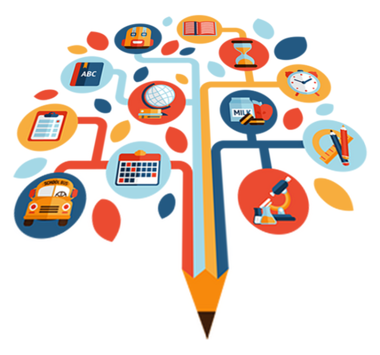 Vinylmatta barn vetenskaps träd - Tenstickers