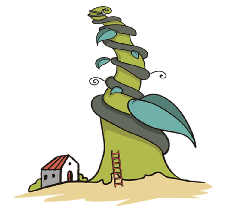 Vinylmatta barn magiska bönor - Tenstickers