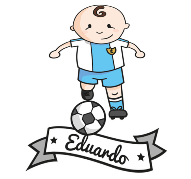 Fotbollsspelare med namn vinylmatta barn - Tenstickers