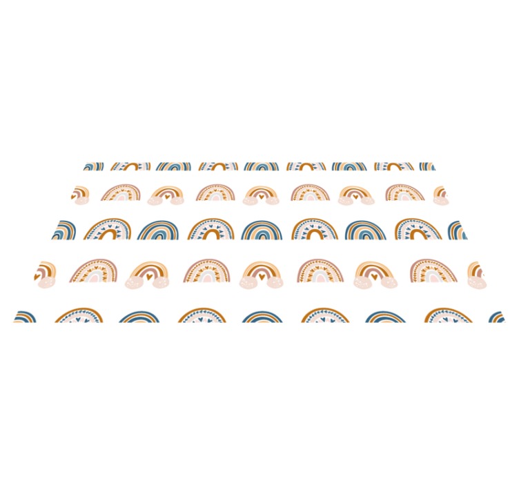 Vinylmatta barn handritad höstregnbåge mönster - Tenstickers