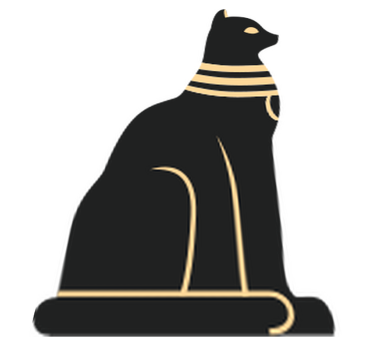 Vinylmatta sovrum egiptisk katt - Tenstickers