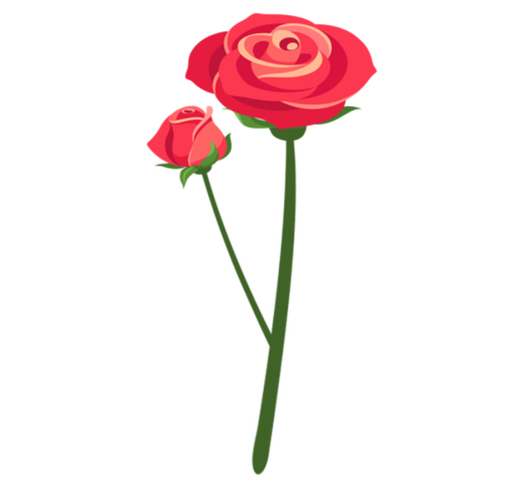 Vinylmatta sovrum 3d rosor - Tenstickers