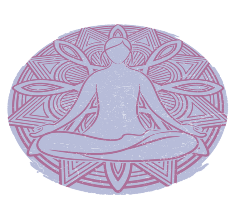 Vinylmatta sovrum yoga lotusblomma - Tenstickers