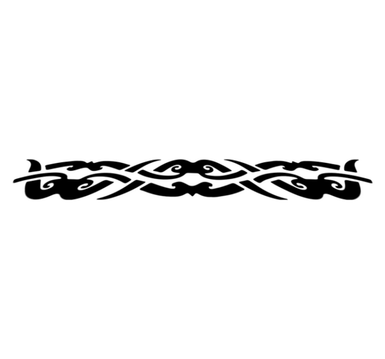 Vinylmatta sovrum enfärgad tribal design - Tenstickers