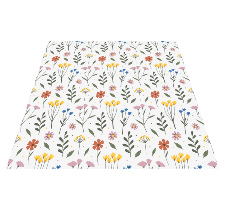 Vinylmatta sovrum mönster av flerfärgade blommor - Tenstickers