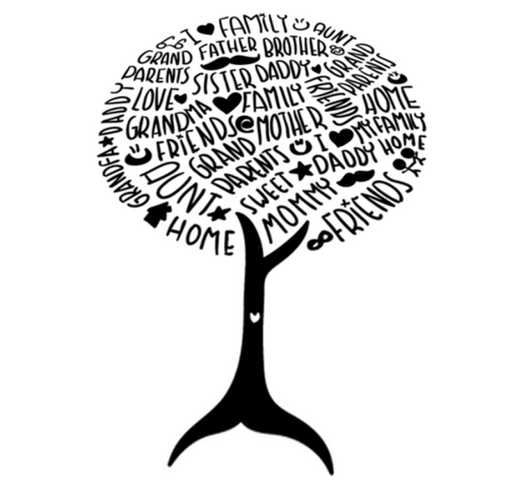 Familjebegrepp vinylmatta sovrum - Tenstickers