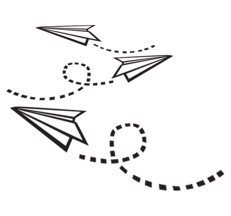 Vinylmatta spel dekorativa pappersfly - Tenstickers