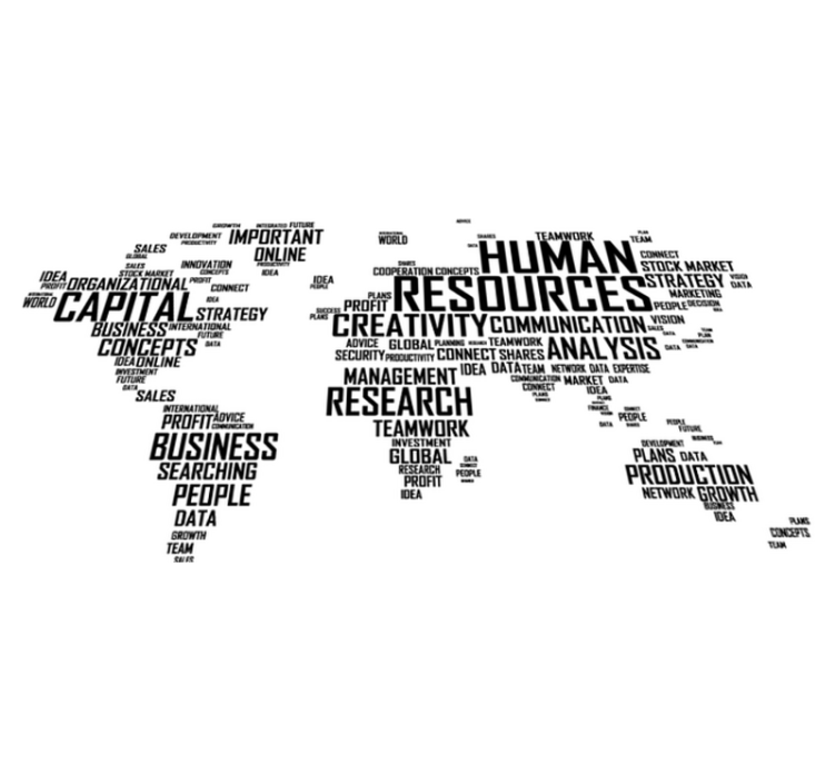 Vinylmatta världskarta för företag - Tenstickers