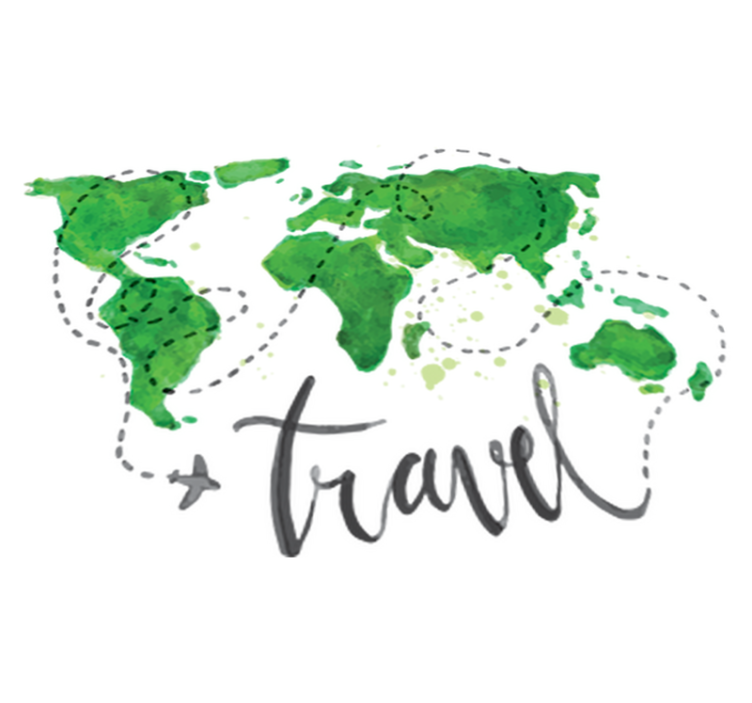 Vinylmatta världskarta dekorativ världskarta - Tenstickers