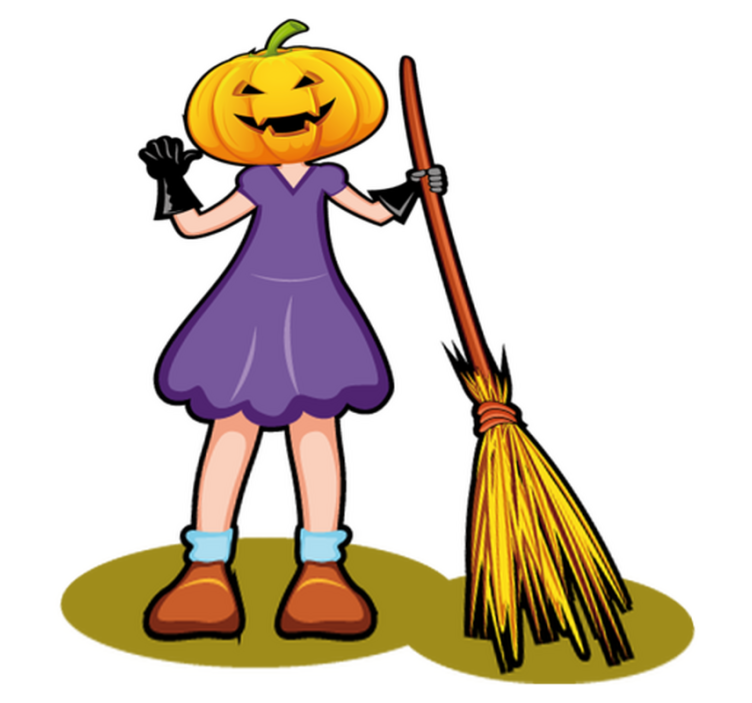 Vinylmatta barn halloweenillustration - Tenstickers