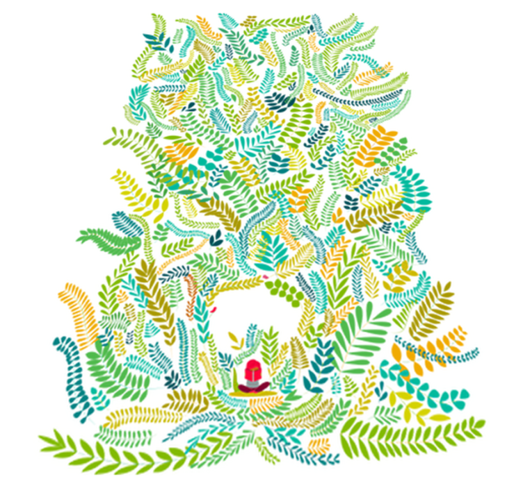 Vinylmatta barn fantasi läsning vacker norr - Tenstickers