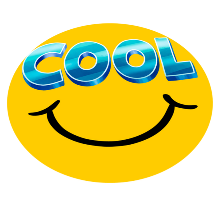 Vinylmatta barn cool smiley skateboard - Tenstickers